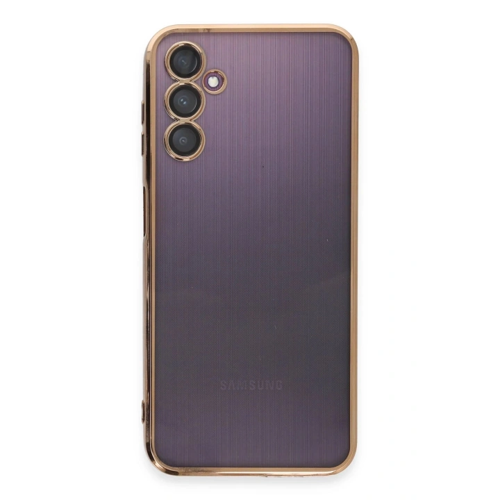 BFS Samsung Galaxy A14 4G Kılıf Lensli Silikon - Gold