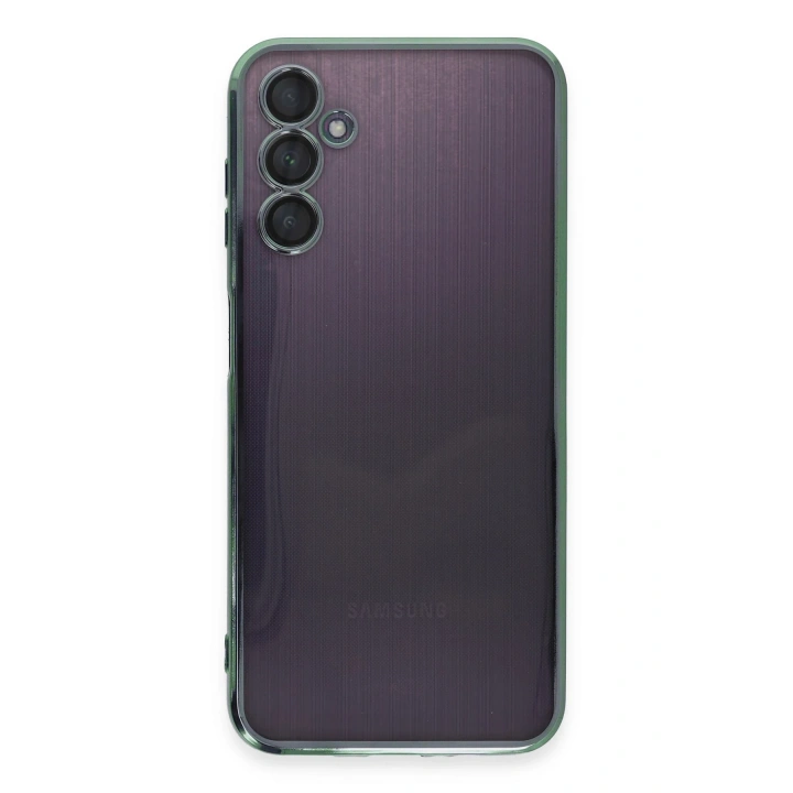 BFS  Samsung Galaxy A14 4G Kılıf  Lensli Silikon - Yeşil