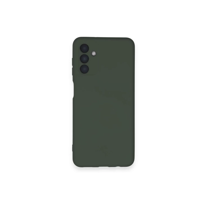 BFS  Samsung Galaxy A14 4G Kılıf Nano içi Kadife Silikon - Koyu Yeşil