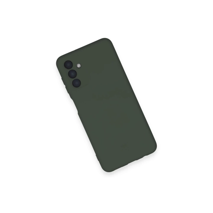 BFS  Samsung Galaxy A14 4G Kılıf Nano içi Kadife Silikon - Koyu Yeşil