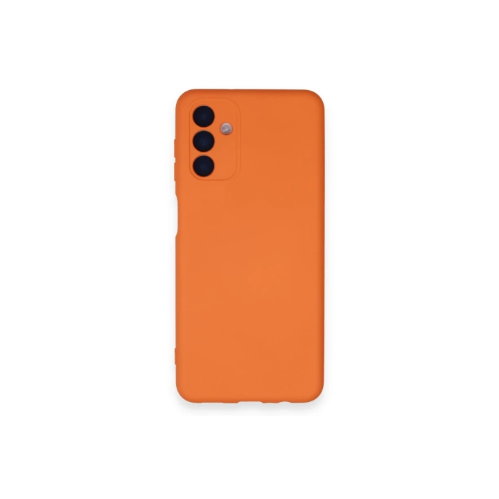 BFS  Samsung Galaxy A14 4G Kılıf Nano içi Kadife Silikon - Turuncu