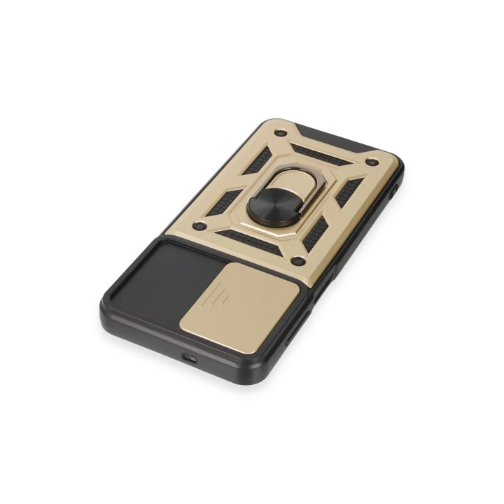 BFS  Samsung Galaxy A14 4G Kılıf Pars Lens Yüzüklü Silikon - Gold