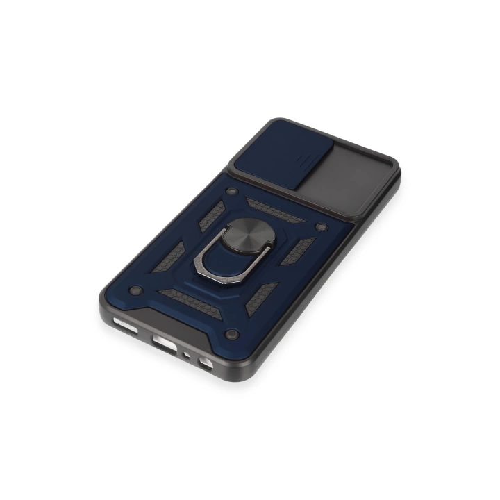 BFS  Samsung Galaxy A14 4G Kılıf Pars Lens Yüzüklü Silikon - Lacivert