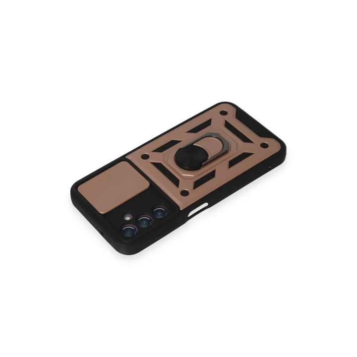 BFS  Samsung Galaxy A14 4G Kılıf Pars Lens Yüzüklü Silikon - Rose Gold