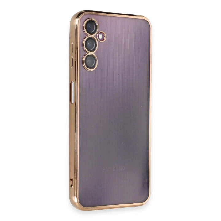 BFS  Samsung Galaxy A14 4G Kılıf Razer Lensli Silikon - Gold