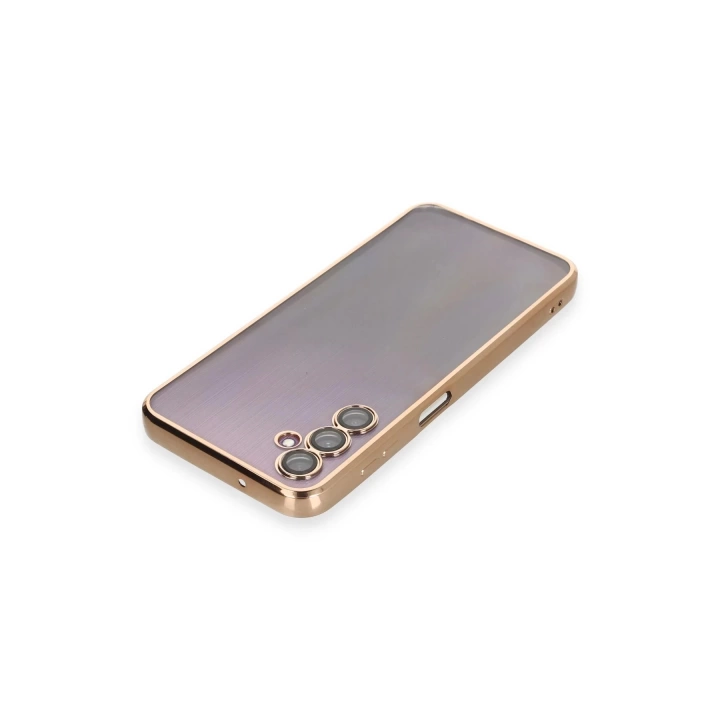 BFS  Samsung Galaxy A14 4G Kılıf Razer Lensli Silikon - Gold