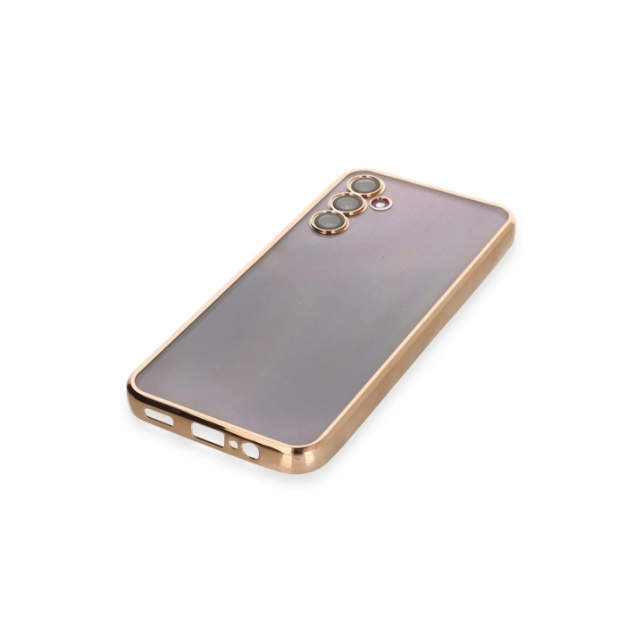 BFS  Samsung Galaxy A14 4G Kılıf Razer Lensli Silikon - Gold