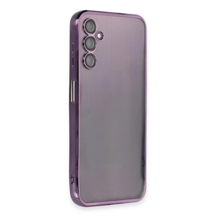 BFS  Samsung Galaxy A14 4G Kılıf Razer Lensli Silikon - Mor