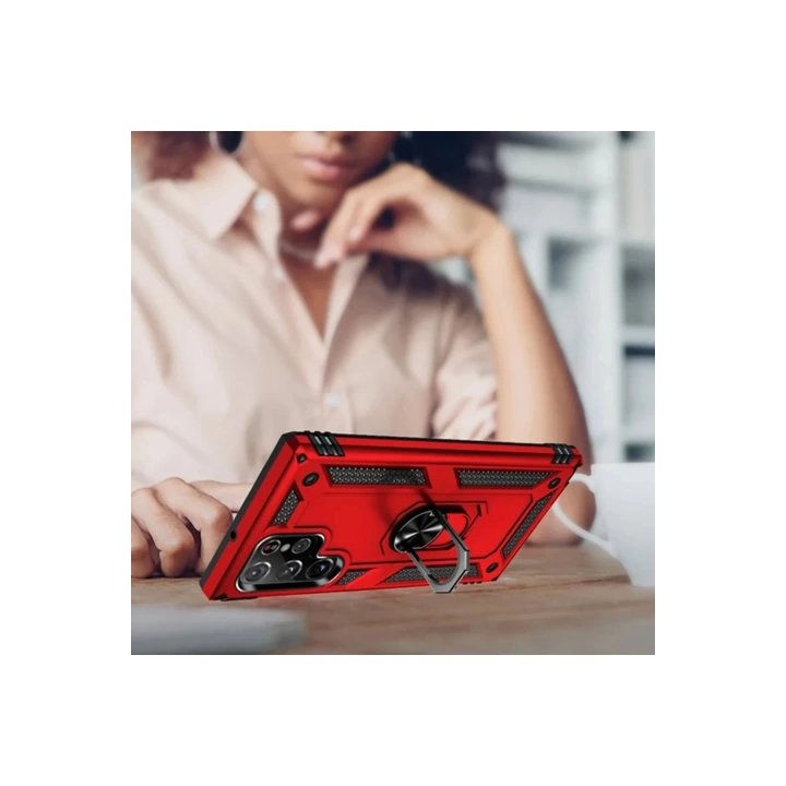 BFS  Samsung Galaxy A14 4G Kılıf Sofya Yüzüklü Silikon Kapak - Rose