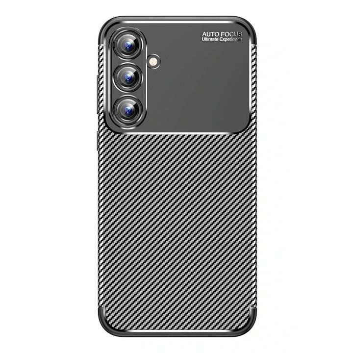 BFS  Samsung Galaxy A15 4G Kılıf Auto Focus Karbon Kapak - Siyah