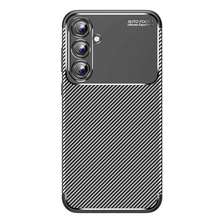 BFS  Samsung Galaxy A15 4G Kılıf Auto Focus Karbon Kapak - Siyah