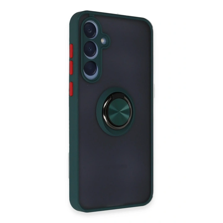 BFS  Samsung Galaxy A15 4G Kılıf Montreal Yüzüklü Silikon Kapak - Yeşil