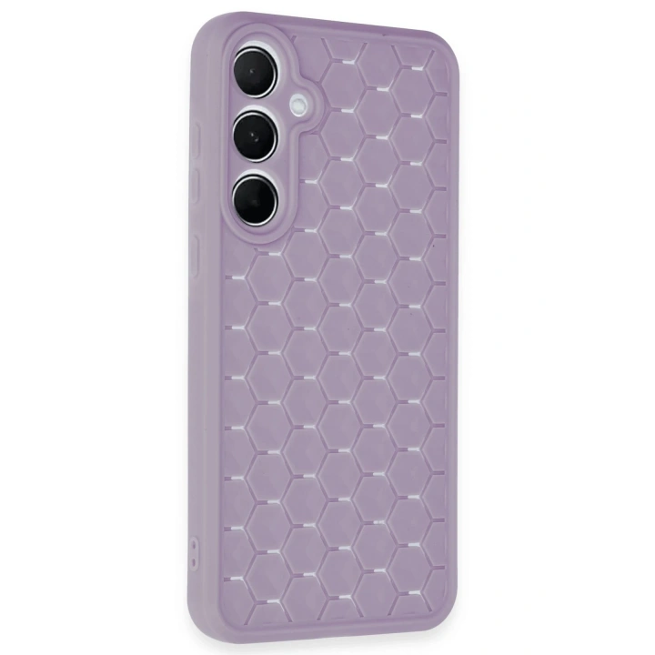 BFS  Samsung Galaxy A15 4G Kılıf Petek Silikon Kapak - Lila