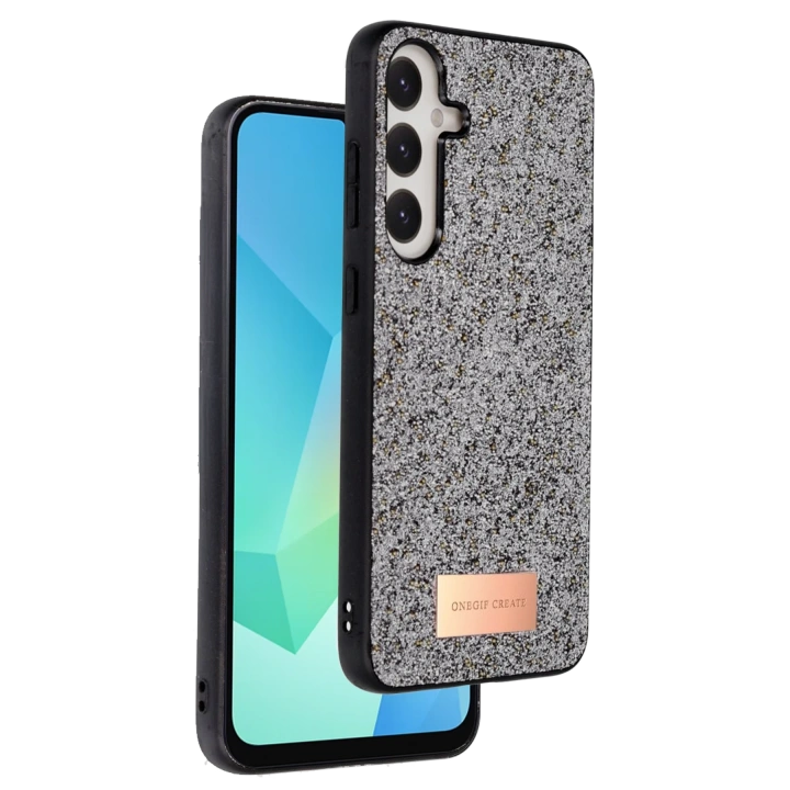 BFS  Samsung Galaxy A16 5G Bright Simli Kapak - Gümüş