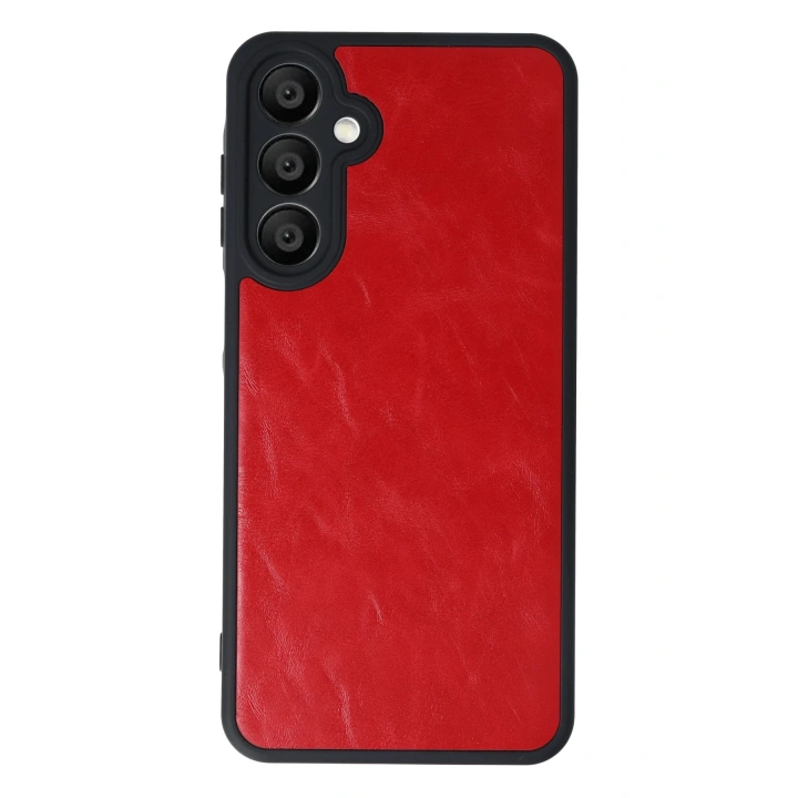 BFS  Samsung Galaxy A16 5G Kılıf Aras Deri Kapak - Kırmızı