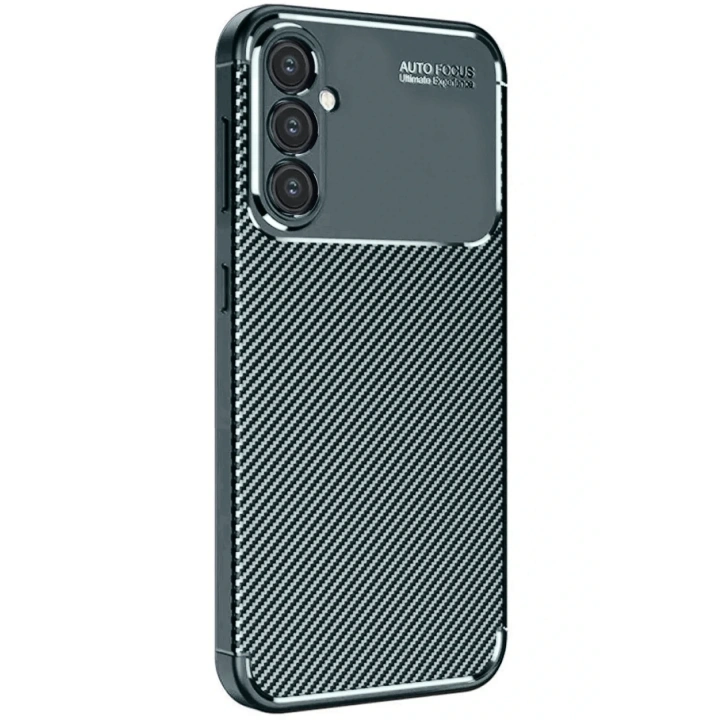 BFS  Samsung Galaxy A16 5G Kılıf Auto Focus Karbon Kapak - Koyu Yeşil