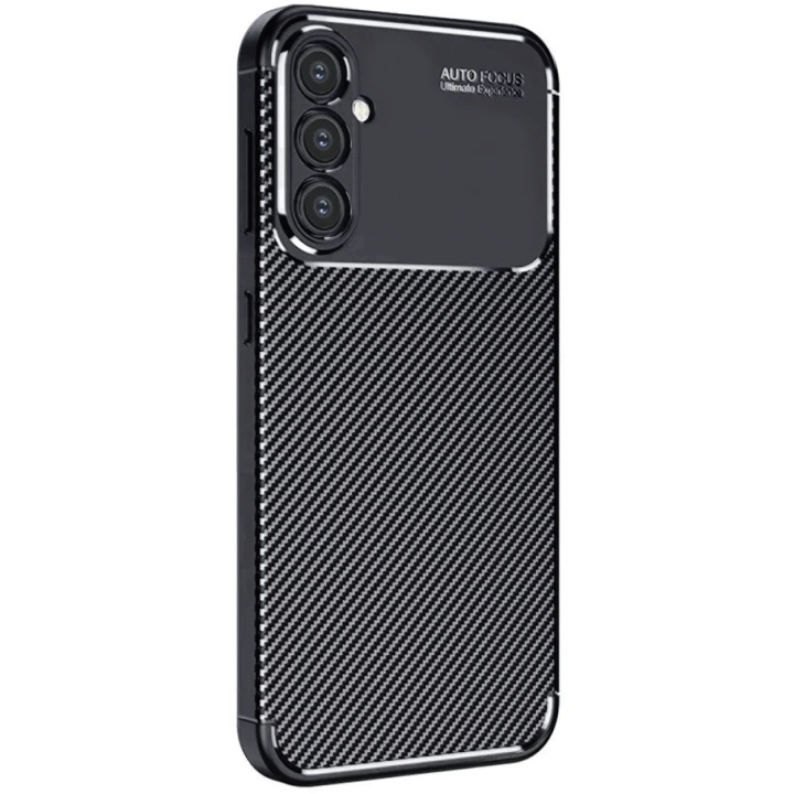 BFS  Samsung Galaxy A16 5G Kılıf Auto Focus Karbon Kapak - Siyah