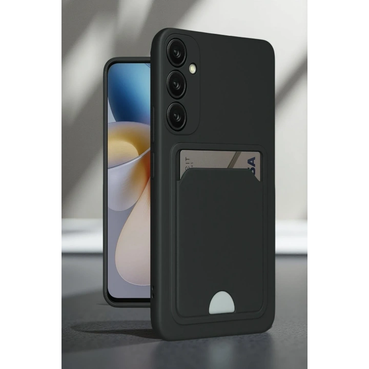 BFS  Samsung Galaxy A16 5G Kılıf Kelvin Kartvizitli Silikon - Bordo