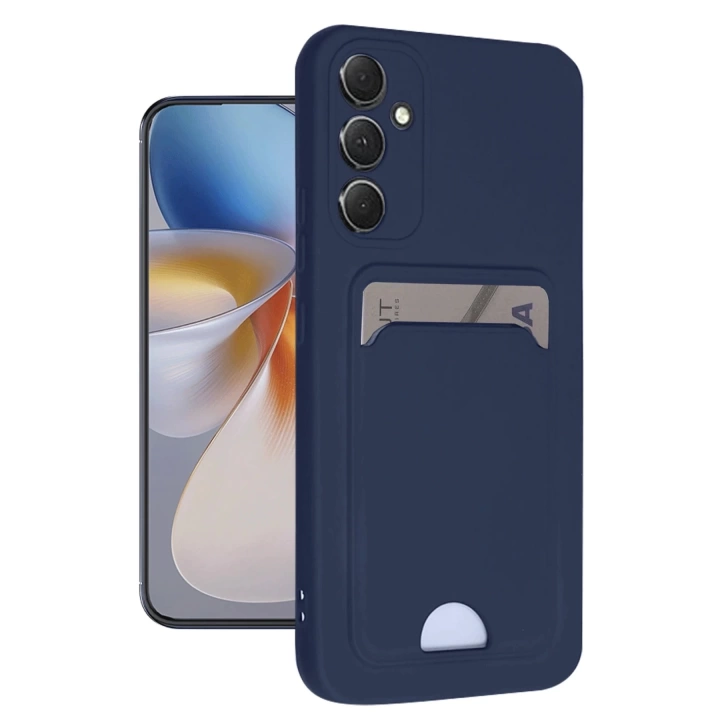 BFS  Samsung Galaxy A16 5G Kılıf Kelvin Kartvizitli Silikon - Lacivert