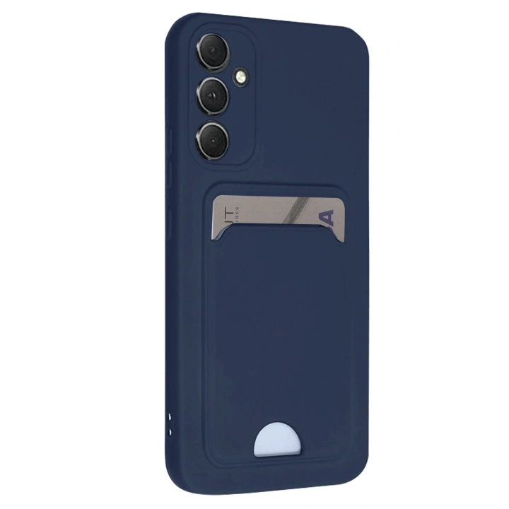BFS  Samsung Galaxy A16 5G Kılıf Kelvin Kartvizitli Silikon - Lacivert