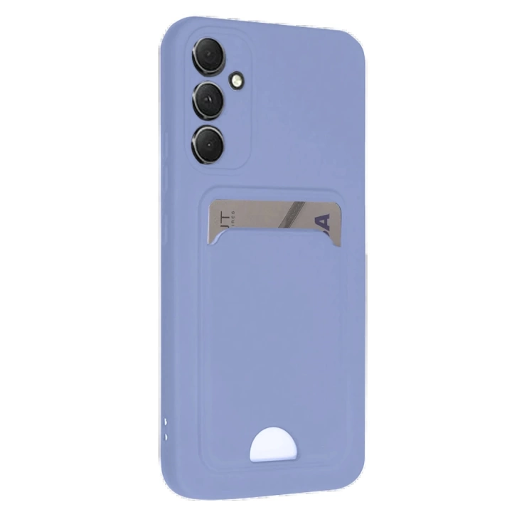 BFS  Samsung Galaxy A16 5G Kılıf Kelvin Kartvizitli Silikon - Lila
