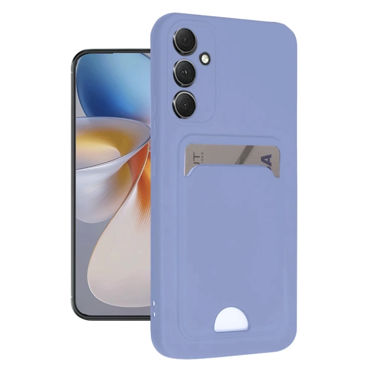 BFS  Samsung Galaxy A16 5G Kılıf Kelvin Kartvizitli Silikon - Lila