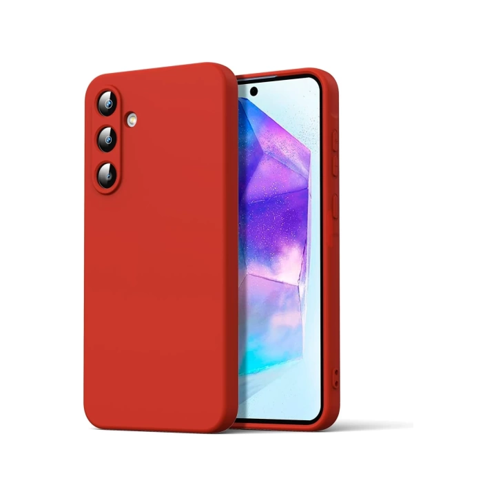 BFS  Samsung Galaxy A16 5G Kılıf Nano içi Kadife Silikon - Kırmızı