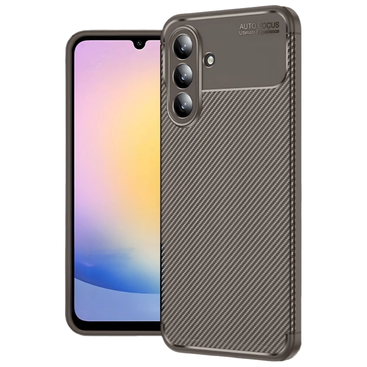 BFS Samsung Galaxy A17 5G Auto Focus Karbon Kapak - Kahverengi
