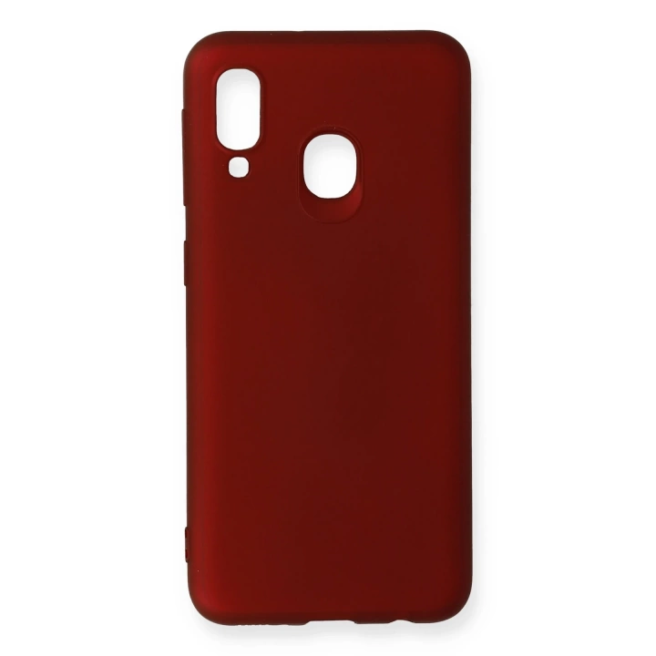 BFS  Samsung Galaxy A20E Kılıf First Silikon - Bordo