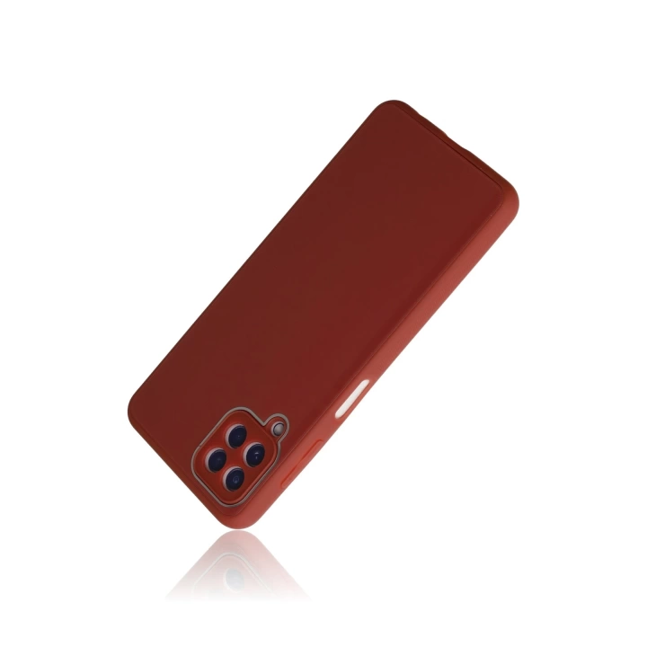 BFS  Samsung Galaxy A22 Kılıf Glass Kapak - Bordo