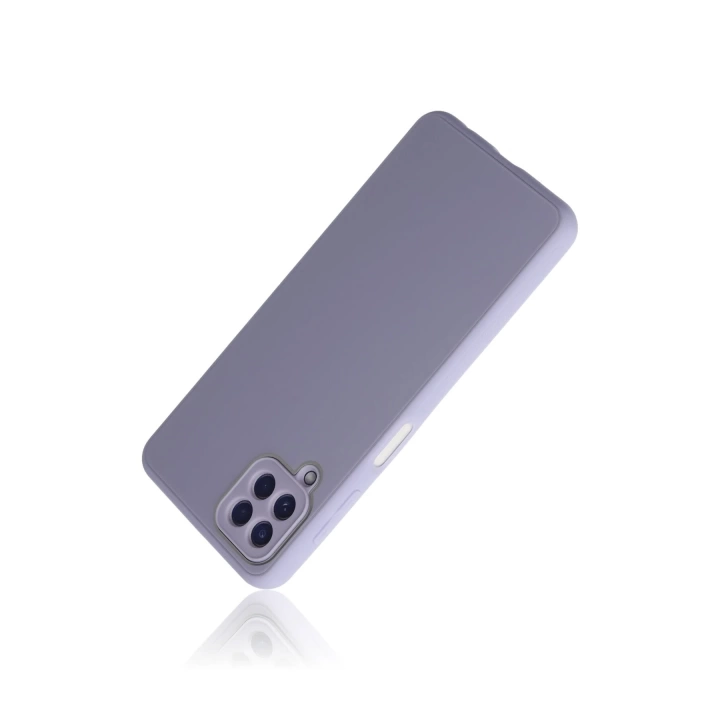BFS  Samsung Galaxy A22 Kılıf Glass Kapak - Lila