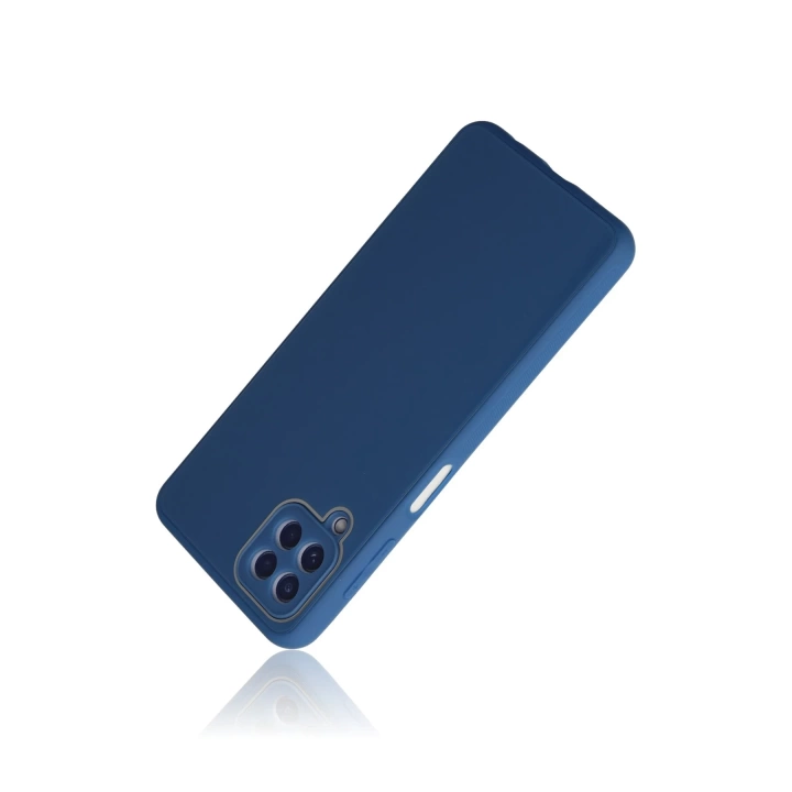 BFS  Samsung Galaxy A22 Kılıf Glass Kapak - Mavi