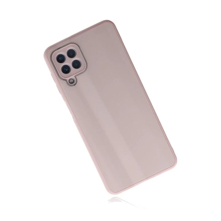 BFS  Samsung Galaxy A22 Kılıf Glass Kapak - Pembe