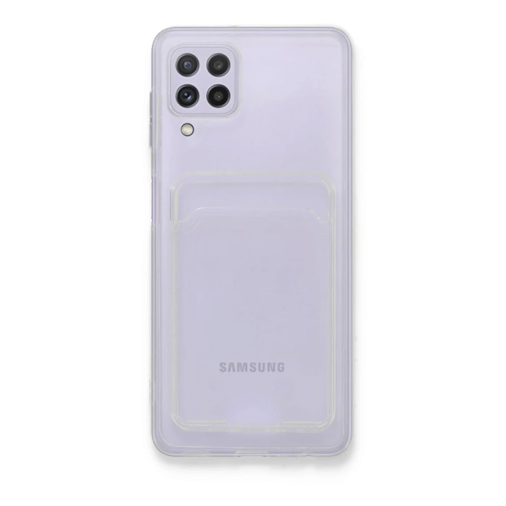 BFS  Samsung Galaxy A22 Kılıf Kart Şeffaf Silikon - Şeffaf