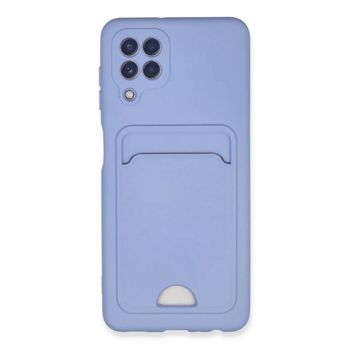 BFS  Samsung Galaxy A22 Kılıf Kelvin Kartvizitli Silikon - Lila