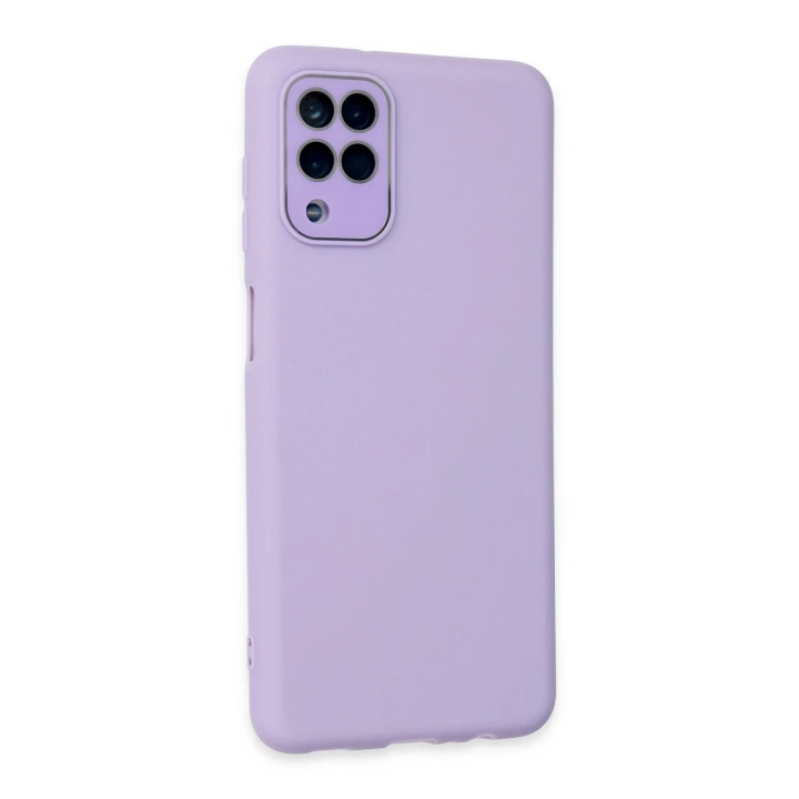 BFS  Samsung Galaxy A22 Kılıf Lansman Glass Kapak - Lila