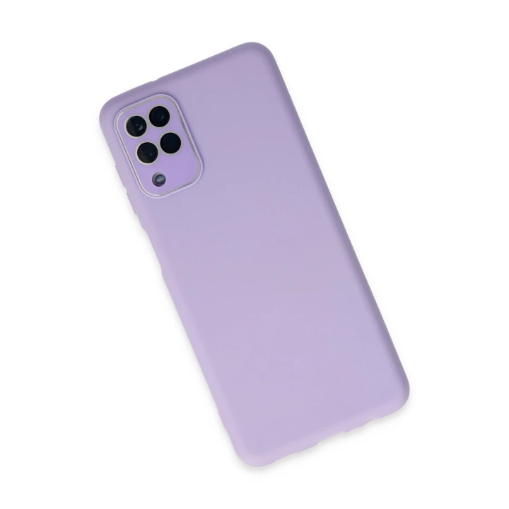 BFS  Samsung Galaxy A22 Kılıf Lansman Glass Kapak - Lila