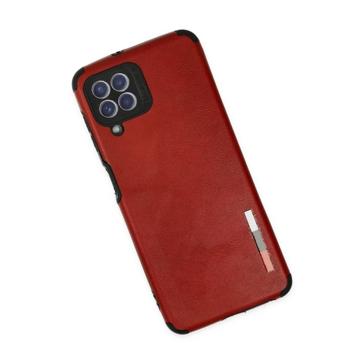 BFS  Samsung Galaxy A22 Kılıf Loop Deri Silikon - Kırmızı