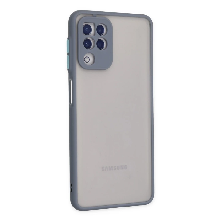BFS  Samsung Galaxy A22 Kılıf Montreal Silikon Kapak - Gri