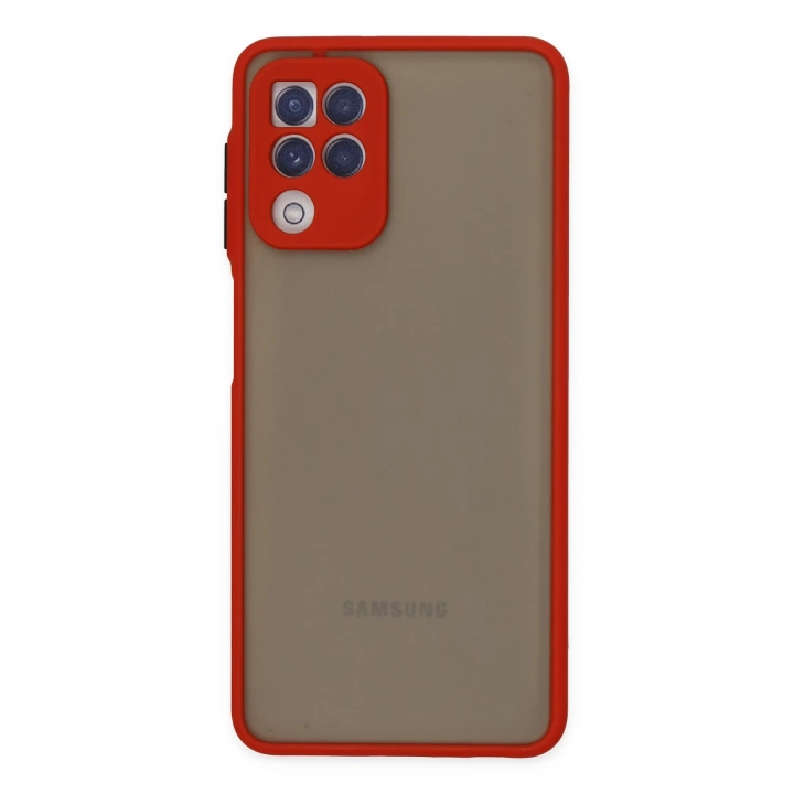 BFS  Samsung Galaxy A22 Kılıf Montreal Silikon Kapak - Kırmızı