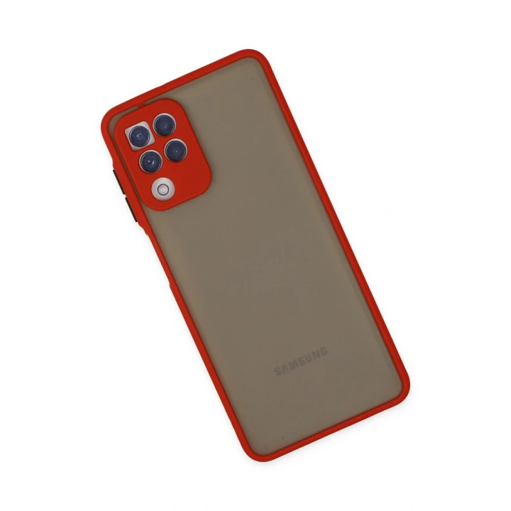 BFS  Samsung Galaxy A22 Kılıf Montreal Silikon Kapak - Kırmızı
