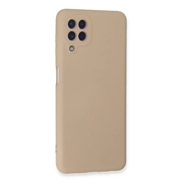 BFS  Samsung Galaxy A22 Kılıf Nano içi Kadife Silikon - Pudra
