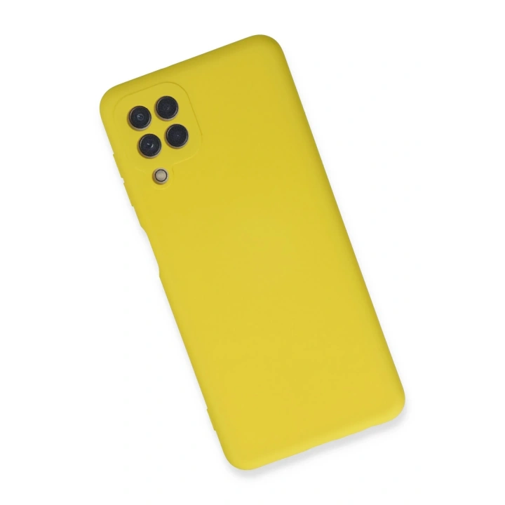 BFS  Samsung Galaxy A22 Kılıf Nano içi Kadife Silikon - Sarı