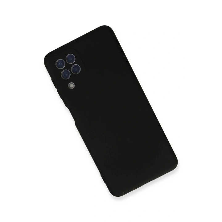 BFS Samsung Galaxy A22 Kılıf Nano içi Kadife Silikon - Siyah
