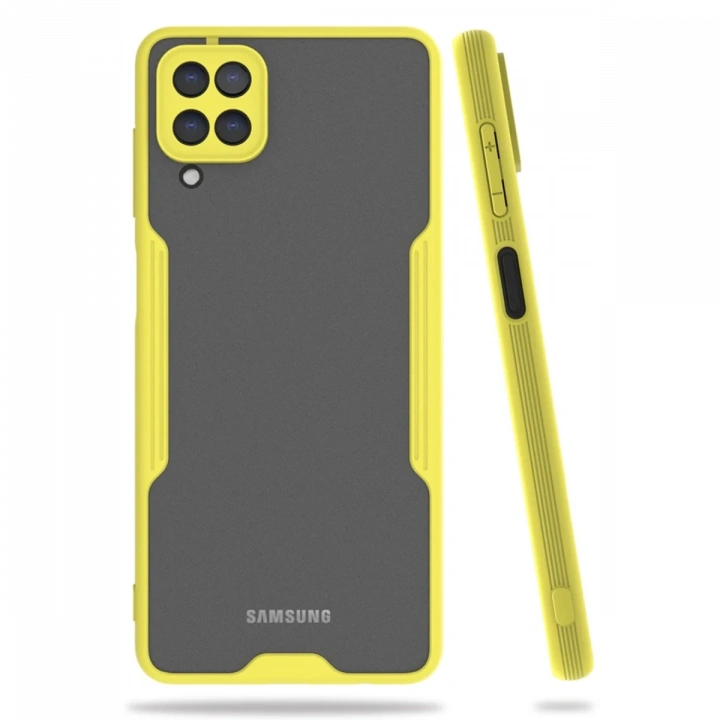 BFS  Samsung Galaxy A22 Kılıf Platin Silikon - Sarı