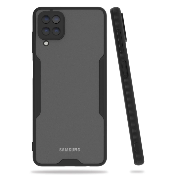 BFS  Samsung Galaxy A22 Kılıf Platin Silikon - Siyah