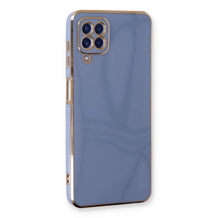 BFS  Samsung Galaxy A22 Kılıf Volet Silikon - Mavi