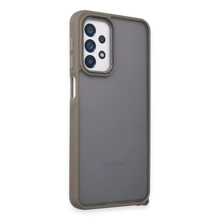 BFS  Samsung Galaxy A23 4G Kılıf Elegant Kapak - Titan Gri