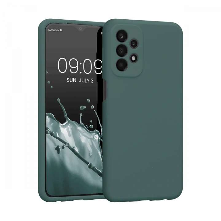 BFS  Samsung Galaxy A23 4G Kılıf First Silikon - Koyu Yeşil