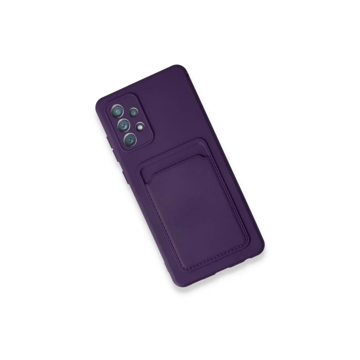 BFS Samsung Galaxy A23 4G Kılıf Kelvin Kartvizitli Silikon - Derin Mor